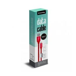 Дата-кабель ColorWay CW-CBUC003-RD 1m USB (тато) - USB Type C (тато)