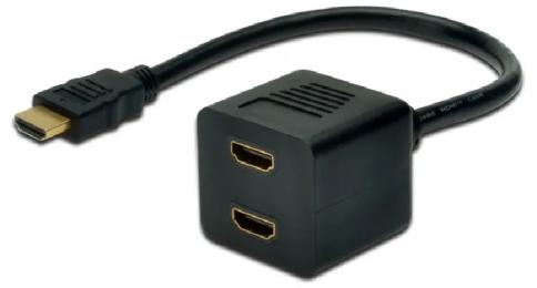 Перехідник Digitus AK-330400-002-S HDMI (тато) 2хHDMI (мама)