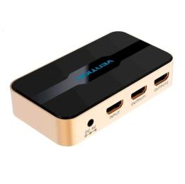 Розгалужувач відеосигналу Vention 1 In 2 Out HDMI Splitter 4K 30Hz (ACBG0-EU) Gold