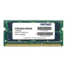 Оперативна память Patriot PSD38G16002S 8 GB SO-DIMM DDR3 1600 MHz