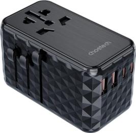 Мережевий перехідник Choetech 4xUSB 100W PD (2хUSB-C + 2хUSB-A) Black