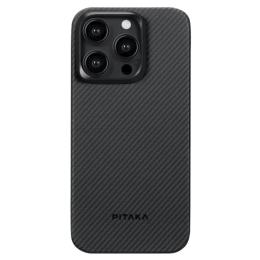 Чохол-накладка Pitaka MagEZ 4 600D case Twill для iPhone 15 Pro Max Black Gray (KI1501PMA)