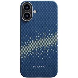 Чохол-накладка Pitaka Tactile Woven Case StarPeak для iPhone 16 Blue Milky Way Galaxy (KI1601MYG)