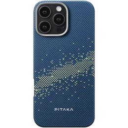 Чохол-накладка Pitaka Tactile Woven Case StarPeak для iPhone 16 Pro Max Blue Milky Way Galaxy (KI1602PMYG)