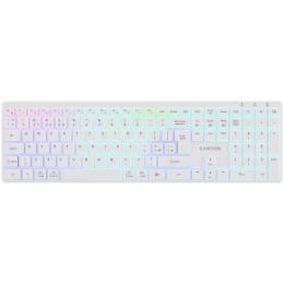 Клавіатура Canyon HKB-W11 RGB Dual Mode Wireless White (CNS-HBTK11W) Eng