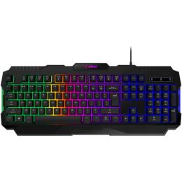 Клавіатура мембранна MSI FORGE GK100 104key, USB-A, EN/UKR/RU, ColorLED, чорний