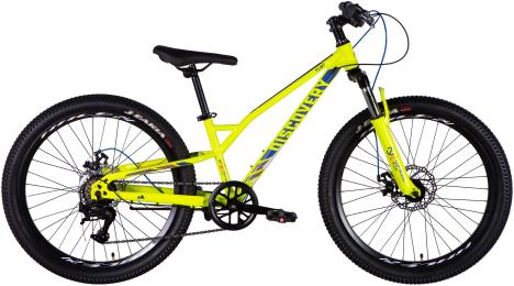 Велосипед Discovery ST 24 FLINT DD FR рама-12 2025 Blue Yellow (OPS-DIS-24-360)
