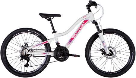 Велосипед Discovery ST 24 KELLY DD FR рама-11 2025 White Pink (OPS-DIS-24-363)