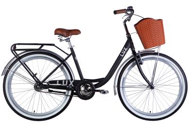 Велосипед Дорожник LUX Velosteel 26 2025 рама 17 Black Silver (OPS-D-26-339)