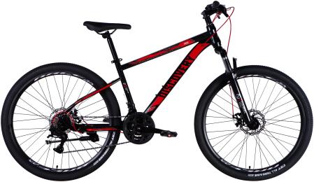 Велосипед Discovery ST 27.5 TREK DD FR рама-16 2025 Black Red (OPS-SP-27.5-044)
