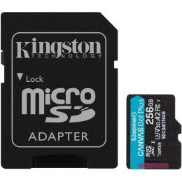 Карта памяті Kingston 256GB C10 UHS-I U3 A2 V30 R200/W160MB/s + SD (SDCG4/256GB)
