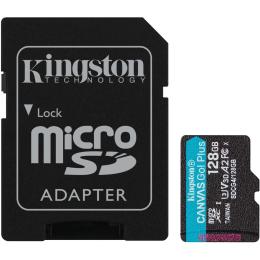 Карта памяті Kingston 128GB microSDXC сlass 10 UHS-I U3 V30 A2 Canvas Go Plus G4 (SDCG4/128GB)