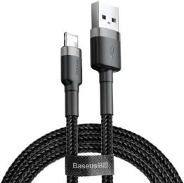 Дата-кабель Baseus Cafule 1m USB (тато) - Lightning (тато) Black Gray (CALKLF-AG1)