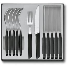 Набір столових приборів Victorinox Swiss Modern Table Set 12 шт Steak Black (6.9093.12W.12)