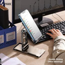 Тримач-підставка для телефона Rtako TC06 Double SIiding StabiIizing Bracket Black (6975523009455)