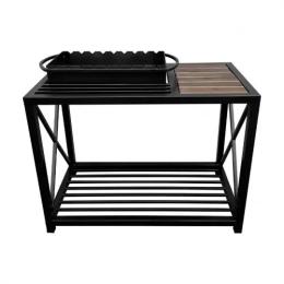 Мангал Україна ML9-4CX в стилі лофт на дровнику на 9 шампурів 4 мм