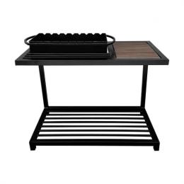 Мангал Україна ML9-4С в стилі лофт на дровнику на 9 шампурів 4 мм