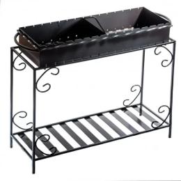 Мангал Україна 00000038679 із дровницею на 15 шампурів 4мм