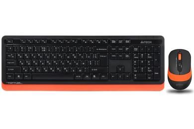Комплект клавіатура та миша A4Tech Fstyler FG1010 Black Orange (бездротовий)