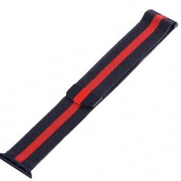 Ремінець для смарт-годинника Infinity Milanese Loop для Apple Watch 38/40 mm Black Red