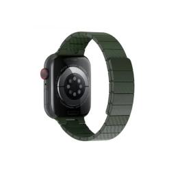 Ремінець для смарт-годинника WIWU Carbon Fiber Рattern Мagnetic для Apple Watch 42/44/45/49mm Green