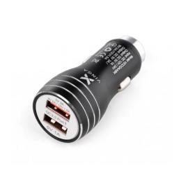 Адаптер автомобільний універсальний 1xUSB 3А Vinga QC3 Quick Dual USB Car Charger aluminium 18W Max