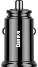 Автомобільний адаптер для телефона Baseus USB Car Charger USB 3.0 + USB-C 30W Black (CCALL-YS01)