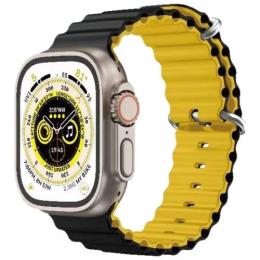 Ремінець для смарт-годинника Gear4 для Apple Watch 42/44/45мм Black Yellow