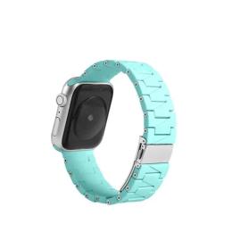 Ремінець для смарт-годинника Infinity Silicone-steel buckle для Apple Watch 42/44/45mm Sky Blue