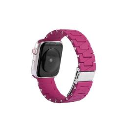 Ремінець для смарт-годинника Infinity Silicone-steel buckle для Apple Watch 42/44/45mm Wine Red