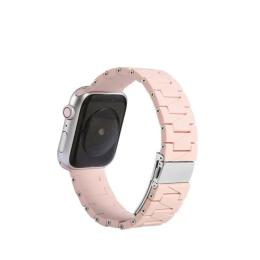 Ремінець для смарт-годинника Infinity Silicone-steel buckle для Apple Watch 42/44/45mm Pink
