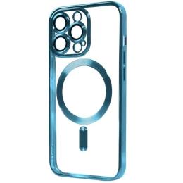 Чохол-накладка Infinity Magnetic для iPhone 15 Pro Max Blue + захист камери