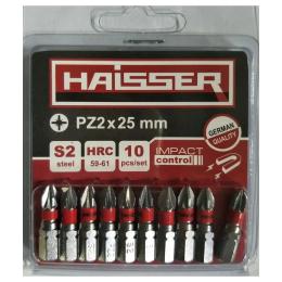 Набір біт Haisser PZ2 х 25мм 10 шт