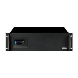 Джерело безперебійного живлення PowerCom KIN-3000AP Black RM (3U) IEC LCD