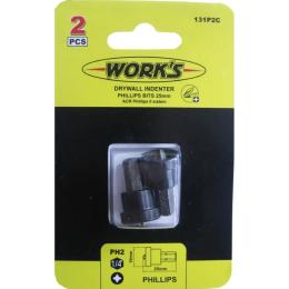 Набір біт WORKS PH2x25мм 2 шт