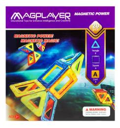 Конструктор Magplayer MPA-20 Dark Red магнітний