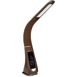 Настільна лампа WORKS CM001HAB Brown LED, з фунцією годинника (134399)