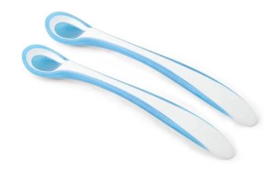Набір ложок для годування Nuvita Easy Eating NV8485 Blue 2 шт із термоіндикатором