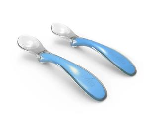 Набір ложок для годування Nuvita Easy Eating NV8480 Blue 2 шт силіконові