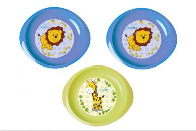 Набір тарілок Nuvita NV1428Blue Blue Green 3шт., дитячі