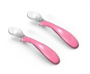 Набір ложок для годування Nuvita Easy Eating NV8480 Pink 2 шт силіконові