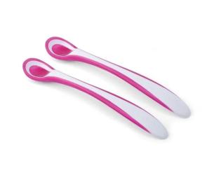 Набір ложок для годування Nuvita Easy Eating NV8485 Pink 2 шт із термоіндикатором