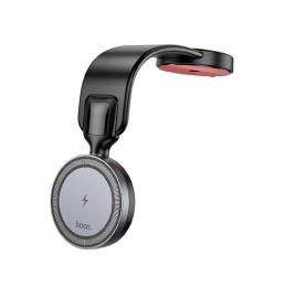 Тримач в авто Hoco HW29 Totem ring magnetic wireless fast charging car holder Black Metal Gray