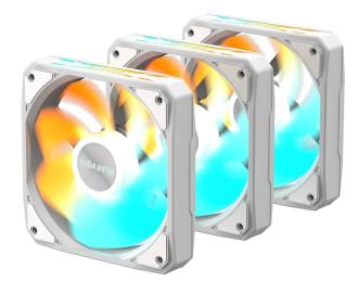 Вентилятор для ПК Gigabyte EZ CHAIN RVS FAN 120 (3-Pack) White