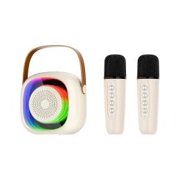 Акустика портативна Infinity Langyun K10 White + 2 караоке-мікрофони