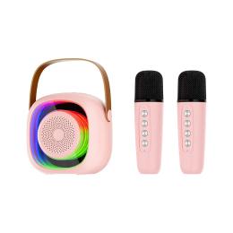 Акустика портативна Infinity Langyun K10 Pink + 2 караоке-мікрофони