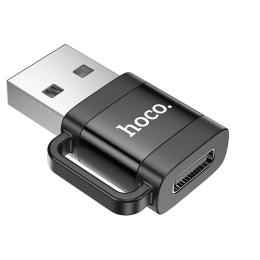 Перехідник Hoco UA31D USB Type-A (тато) - USB Type-C (мама) Black