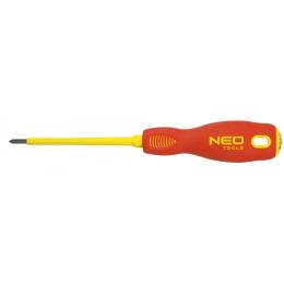 Викрутка Neo Tools 04-063 Red Orange хрестова, PZ2 x 100 мм, (1000 В) CrMo
