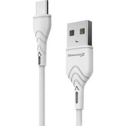 Дата-кабель Grand-X PC-03W 1m USB(тато) - USB Type C(тато) White