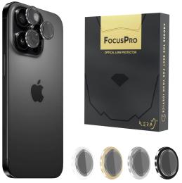 Захисне скло для камери iLera FocusPro Glitter Lens для Apple iPhone 15 Pro/15 Pro Max Graphite (iLFPGT04)
